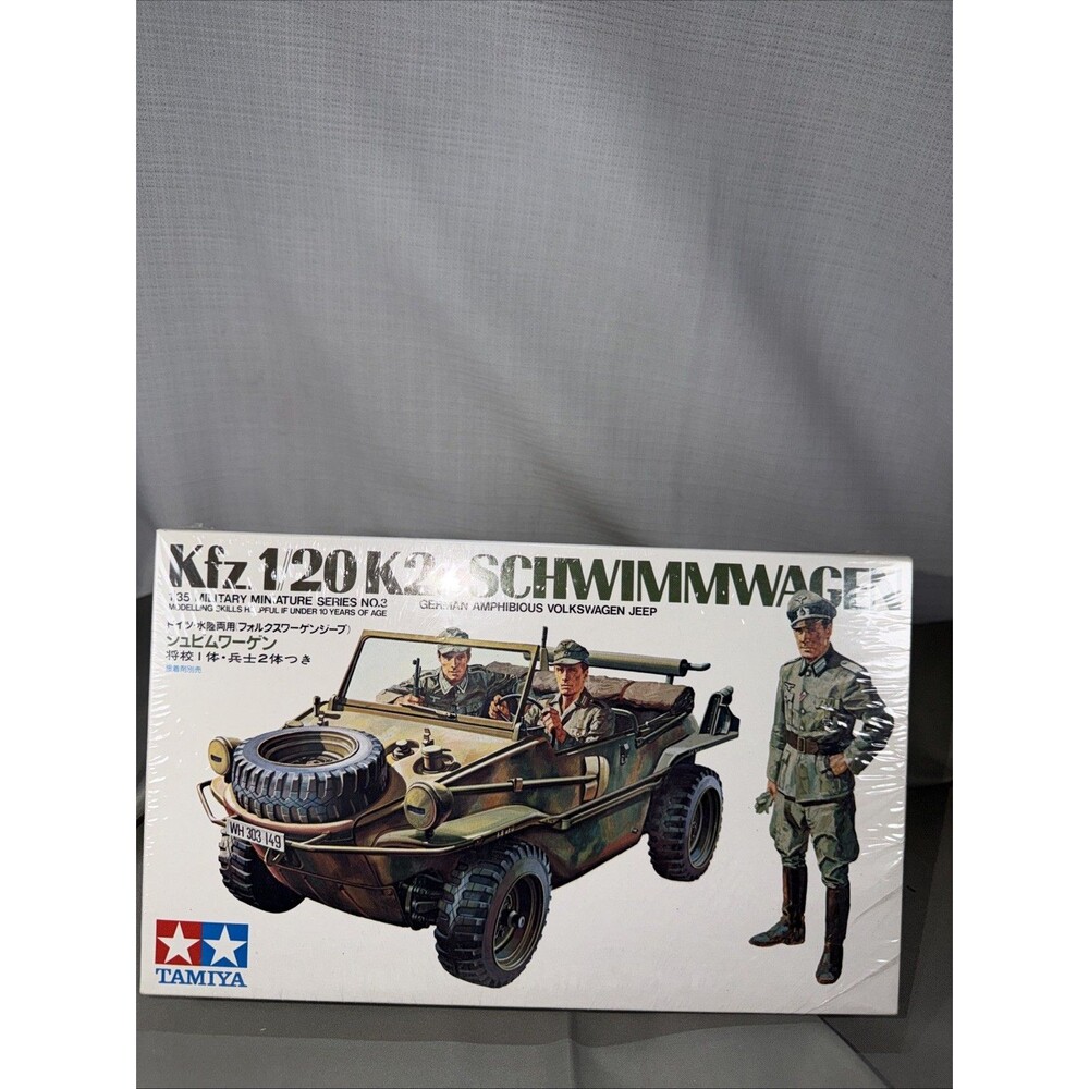 Vintage Tamiya 1/35 Kfz 1/20 K2s Schwimmwagen Model Kit No 3 NEW SEALED